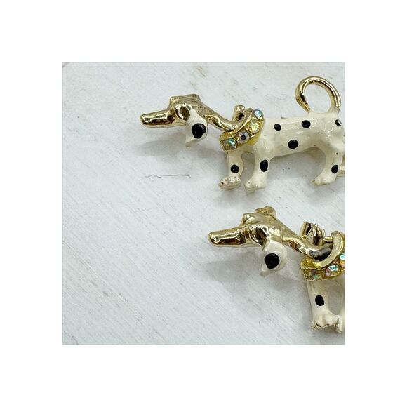 Vtg Nodder Dalmatian Dog Scatter Pins Enamel Mid Century 50s  Bobble Head Kitsch - Picture 8 of 12